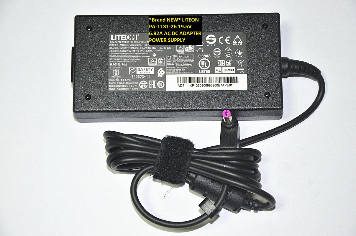 *Brand NEW* POWER SUPPLY AC100-240V LITEON 19.5V 6.92A PA-1131-26 5.5*1.7 AC DC ADAPTER